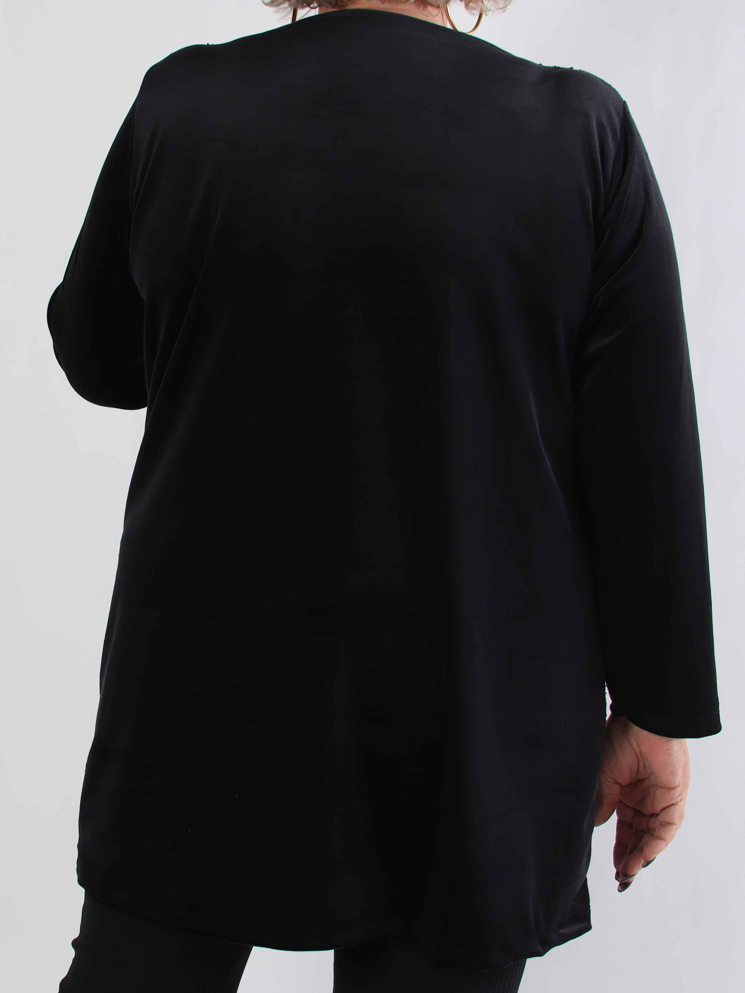 Eumonia - Blød plus size tunikakjole med pailletter